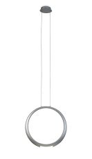 Ring Pendant 50cm Round, 23W LED, 3000K, 1600lm, Silver, 5yrs Warranty