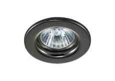 Hudson 8.4cm GU10 Fixed Downlight Black Chrome (Lamp Not Included), Cut Out: 60mm