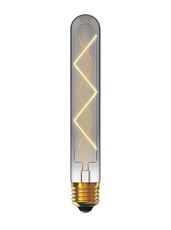 Classic Deco LED 185mm Tubular Z E27 Dimmable 4W 4000K Natural White, 300lm, Smoke Glass, 3yrs Warranty