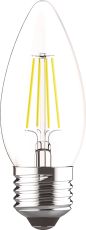 Value Classic LED Candle E27 Dimmable 4W Warm White 2700K  470lm, Clear Finish, 3yrs Warranty