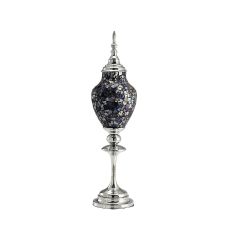 (DH) Myra Mosaic Ornament Large Blue/Silver