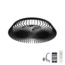 Himalaya 63cm 70W LED Dimmable Light With Built-In 35W DC Reversible Fan, Remote, APP & Alexa/Google Voice Control, 4900lm, Black, 5yrs Warranty