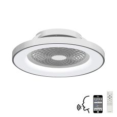 Tibet 65cm 70W LED Dimmable Ceiling Light With 35W DC Reversible Fan,Remote, APP & Alexa/Google Voice, 3900lm, Silver, 5yrs Warranty
