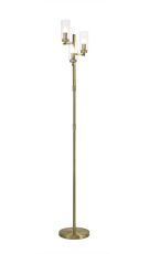 Ginamuro Floor Lamp, 3 x E14, Antique Brass
