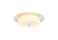 Giona 35cm Ceiling, 18W LED, 3000K, 1080lm, IP44, Polished Chrome, 3yrs Warranty