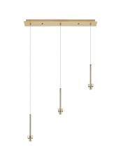 Giuseppe French Gold 3 Light G9 Universal 2m Drop Linear Pendant (FRAME ONLY), For A Vast Range Of Glass Shades