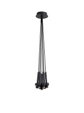 Giuseppe 15cm Satin Black 7 Light G9 Universal 1.5m Cluster Pendant (FRAME ONLY), For A Vast Range Of Glass Shades