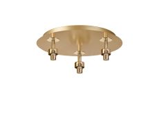 Giuseppe French Gold Round 3 Light G9 Universal 35cm Flush Light (FRAME ONLY), For A Vast Range Of Glass Shades