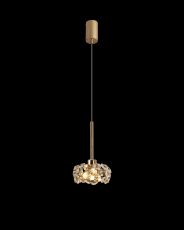 Hiphonic 17cm 1 Light G9 2m Single Pendant With French Gold And Crystal Shade