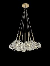 Hiphonic 51cm 7 Light G9 1.5m Cluster Pendant With French Gold And Crystal Shade
