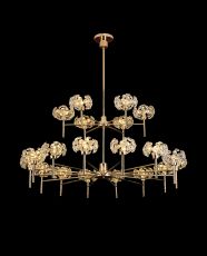 Hiphonic 122cm 20 Light G9 2-Tier Light With French Gold And Crystal Shade