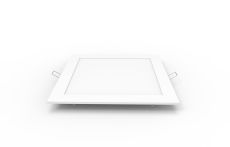 Intego Recessed Ecovision, 225mm, Square, 18W LED, Pure White, 6400K, 1500lm, 120°, White Frame, Inc. Driver, Cut Out: 205mm, 2yrs Warranty