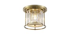 Munito 36cm Ceiling, 3 x E27, Antique Brass / Clear