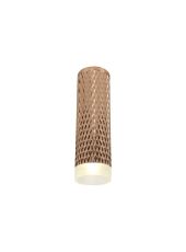 Seafood 6cm 1 Light 20cm Surface Mounted Ceiling GU10, Rose Gold/Acrylic Ring