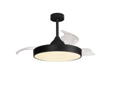 Alaska 50cm 60W LED Dimmable Ceiling Light With Built-In 30W DC Fan, 2700-5000K Remote & APP Control, 3300lm, Black, 5yrs Warranty