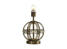 Koka Round Table Lamp, 1 Light E27, Polished Nickel