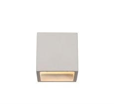 Alina Square Wall Lamp, 1 x G9, White Paintable Gypsum