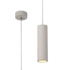 Alina 9cm Cylinder Pendant, 1 x GU10, White Paintable Gypsum