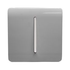 Trendi, Artistic Modern 10A Triple Pole Bathroom Fan Isolator Switch Light Grey Finish, BRITISH MADE, (25mm Back Box Required), 5yrs Warranty