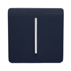 Trendi, Artistic Modern 10A Triple Pole Bathroom Fan Isolator Switch Navy Blue Finish, BRITISH MADE, (25mm Back Box Required), 5yrs Warranty