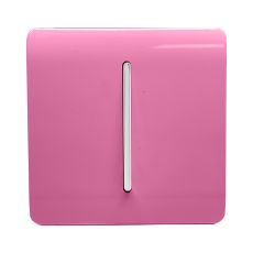 Trendi, Artistic Modern 10A Triple Pole Bathroom Fan Isolator Switch Pink Finish, BRITISH MADE, (25mm Back Box Required), 5yrs Warranty