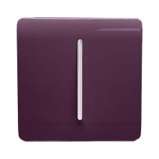 Trendi, Artistic Modern 10A Triple Pole Bathroom Fan Isolator Switch Plum Finish, BRITISH MADE, (25mm Back Box Required), 5yrs Warranty