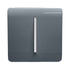 Trendi, Artistic Modern 10A Triple Pole Bathroom Fan Isolator Switch Warm Grey Finish, BRITISH MADE, (25mm Back Box Required), 5yrs Warranty