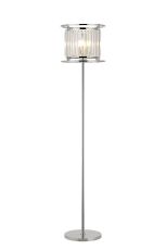 Munito Floor Lamp, 3 x E14, Polished Nickel / Clear