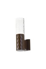 Gullo Diamond Pattern Wall Lamp With Tall Diagonal Pattern Acrylic Shade, 1 x GU10, IP54, Dark Brown/Clear/Frosted, 2yrs Warranty