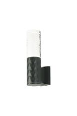 Gullo Diamond Pattern Wall Lamp With Tall Diagonal Pattern Acrylic Shade, 1 x GU10, IP54, Grey/Clear/Frosted, 2yrs Warranty