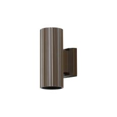 Gullo Ribbed Line Wall Lamp (FRAME ONLY) 2 x GU10, IP54, Dark Brown, 2yrs Warranty