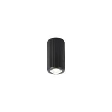 Gullo 6.7cm Ribbed Line Ceiling With Dome Acrylic Shade, 1 x GU10, IP54, Black/Clear/Frosted, 2yrs Warranty