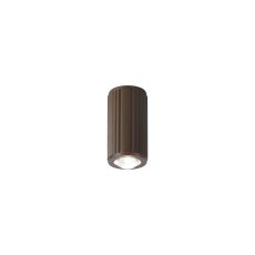 Gullo 6.7cm Ribbed Line Ceiling With Dome Acrylic Shade, 1 x GU10, IP54, Dark Brown/Clear/Frosted, 2yrs Warranty