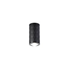 Gullo 6.4cm Diamond Pattern Ceiling With Dome Acrylic Shade, 1 x GU10, IP54, Black/Clear/Frosted, 2yrs Warranty