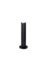 Gullo Ribbed Line 35cm Post Lamp With Dome Acrylic Shade, 1 x GU10, IP54, Black/Clear/Frosted, 2yrs Warranty