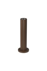 Gullo Ribbed Line 35cm Post Lamp (FRAME ONLY) 1 x GU10, IP54, Dark Brown, 2yrs Warranty