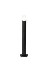 Gullo Ribbed Line 55cm Post Lamp With Tier Pattern Acrylic Shade, 1 x GU10, IP54, Black/Clear, 2yrs Warranty