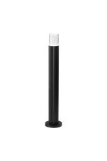 Gullo Ribbed Line 55cm Post Lamp With Bubble Acrylic Shade, 1 x GU10, IP54, Black/Clear, 2yrs Warranty