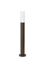 Gullo Ribbed Line 55cm Post Lamp With Bubble Acrylic Shade, 1 x GU10, IP54, Dark Brown/Clear, 2yrs Warranty