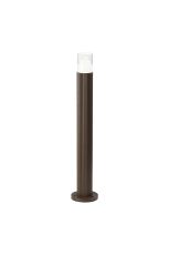 Gullo Ribbed Line 55cm Post Lamp With Tier Pattern Acrylic Shade, 1 x GU10, IP54, Dark Brown/Clear, 2yrs Warranty