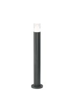 Gullo Ribbed Line 55cm Post Lamp With Tier Pattern Acrylic Shade, 1 x GU10, IP54, Grey/Clear, 2yrs Warranty