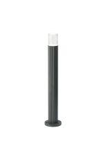 Gullo Ribbed Line 55cm Post Lamp With Bubble Acrylic Shade, 1 x GU10, IP54, Grey/Clear, 2yrs Warranty
