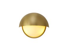 Gancia Wall Light, 2 x E14, IP54 (Indoor Use Only), Satin Gold/Opal Glass