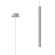 Cala 10cm 1 Light 2.55m Pendant, 6W LED, 3000K, 420lm, Sand White, 3yrs Warranty