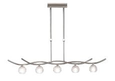 Dali Telescopic Pendant Line 5 Light G9, Polished Chrome