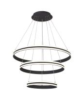 Bluedash 80cm Pendant, 3 Tier 50W,30W,20W LED, 4000K, 5470lm, Triac Dimmable, Graphite, 3yrs Warranty