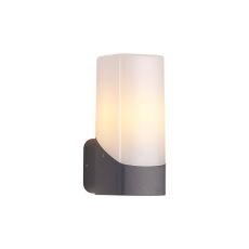 Ria Wall Lamp 1 x E27, IP44, Grey/Opal, 2yrs Warranty