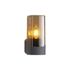 Ria Wall Lamp 1 x E27, IP44, Grey/Smoke, 2yrs Warranty