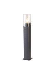 Ria 60cm Post Lamp 1 x E27, IP44, Grey/Clear, 2yrs Warranty