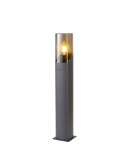 Ria 60cm Post Lamp 1 x E27, IP44, Grey/Smoke, 2yrs Warranty